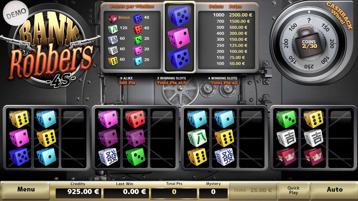 Air Dice casino spellen | Gratis Bank Robbers 4S demo | De mysterieuze kluis