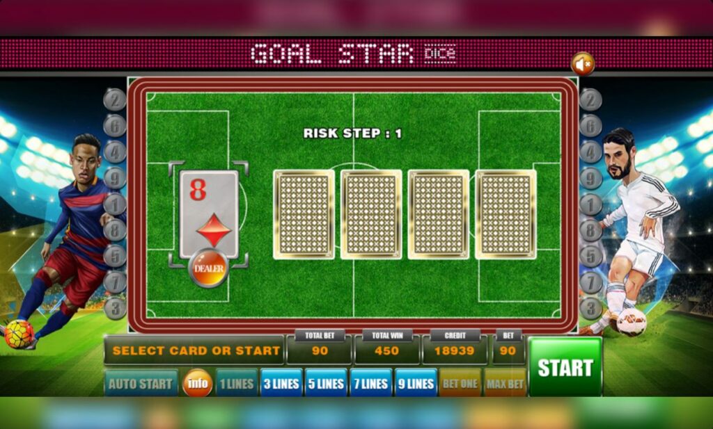Supergame en Mancala Gaming presenteren Goal Star Dice - Goal Star Dice - raad de kaart