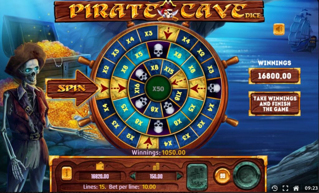 Mancala Gaming casino spellen | Pirate Cave Dice | Rad van Fortuin